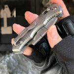 TGZUO Q53 titanium side-open utility knife, tool-free blade changes.