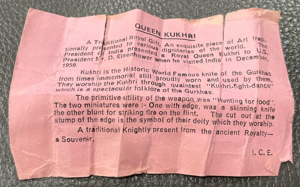 Any info/idea of value? (Queen Kukhri knife)