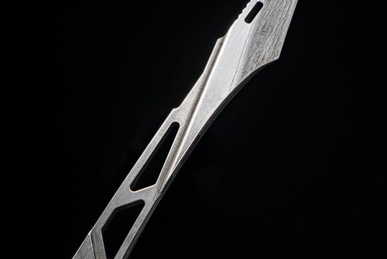 Cyberpunk Kiridashi I just made from hardened tool steel