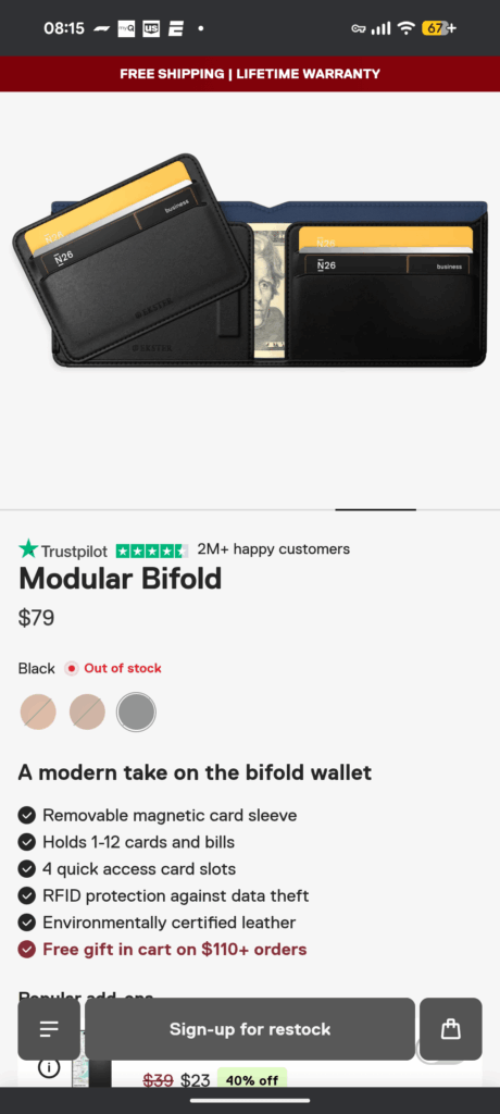 Looking for wallet recommendation.
