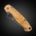 Stabilized ash wood burl wood on the Spyderco PM 2!