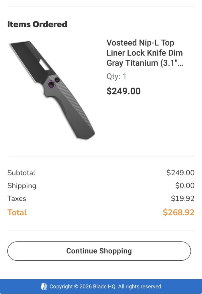 Jus snagged this Nip-L this morning