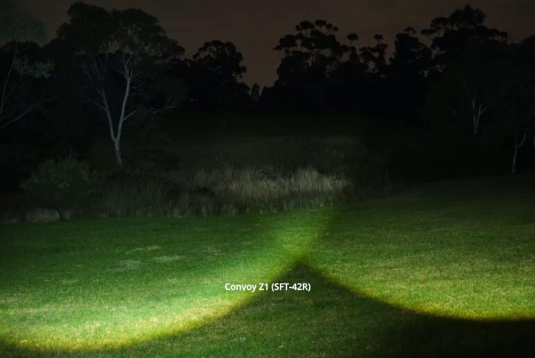 Convoy z1 sft25r vs sft 42r for zoomed out light uniformity and brightness. 6500k.