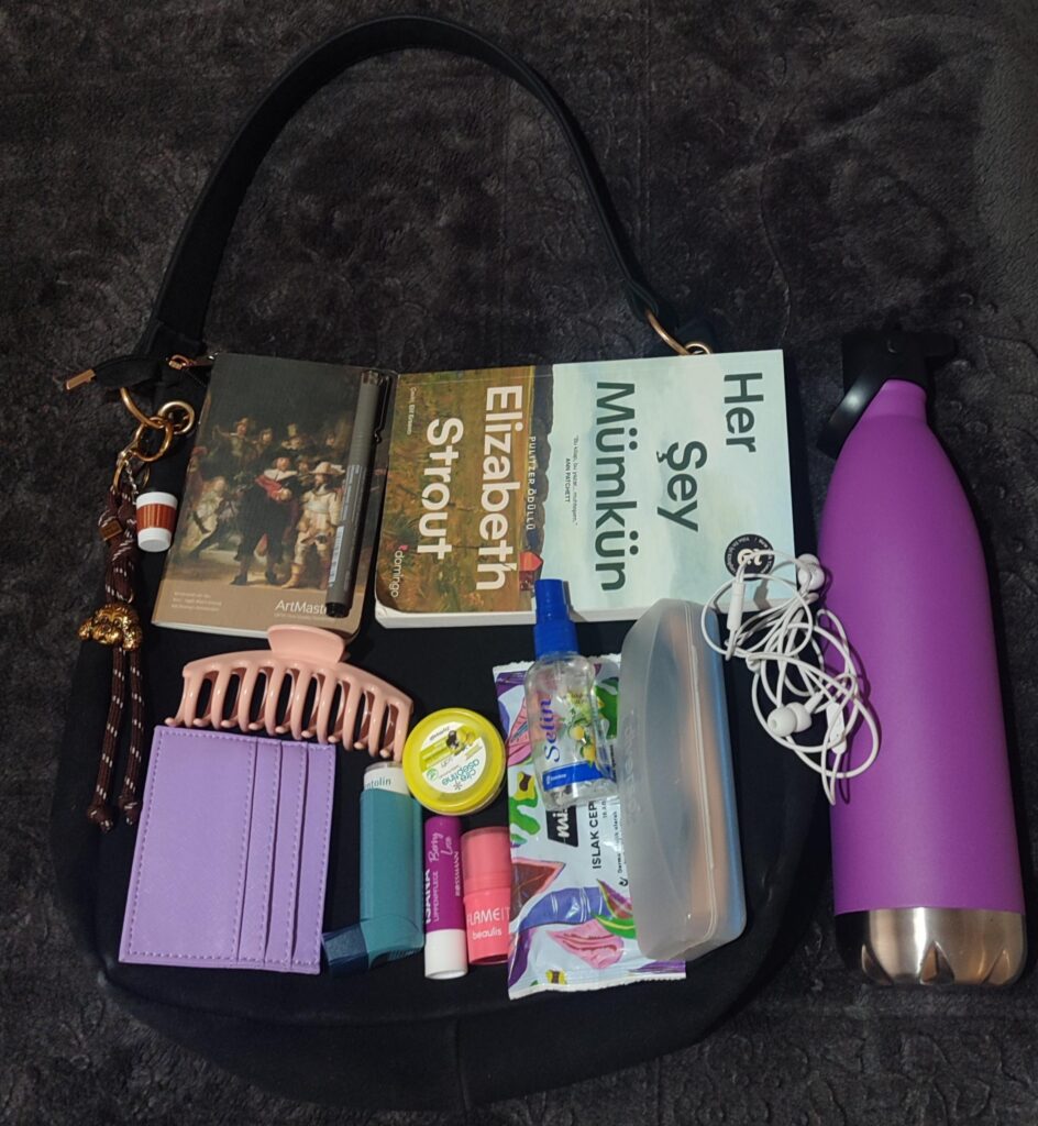 My bag for a solo coffee date