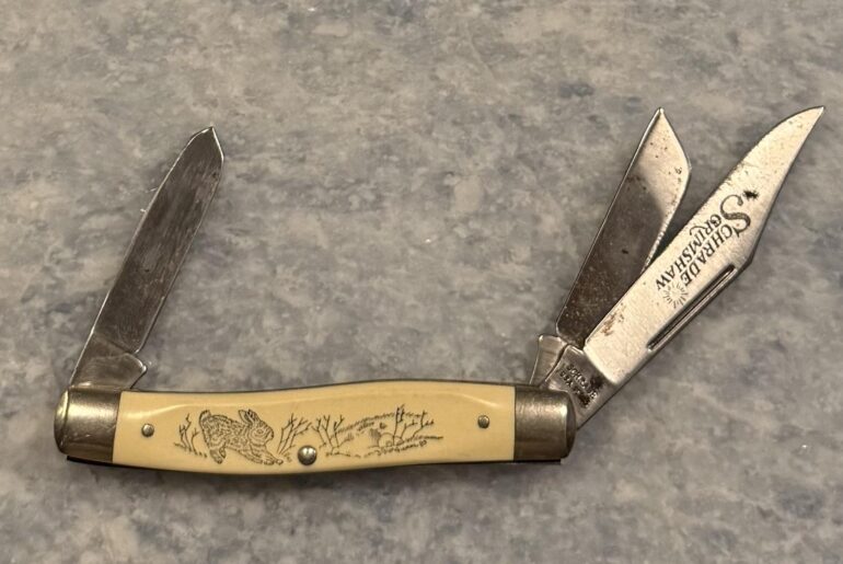 Is There Anything Special About this Schrade 3-Blade Rabbit Engraving?