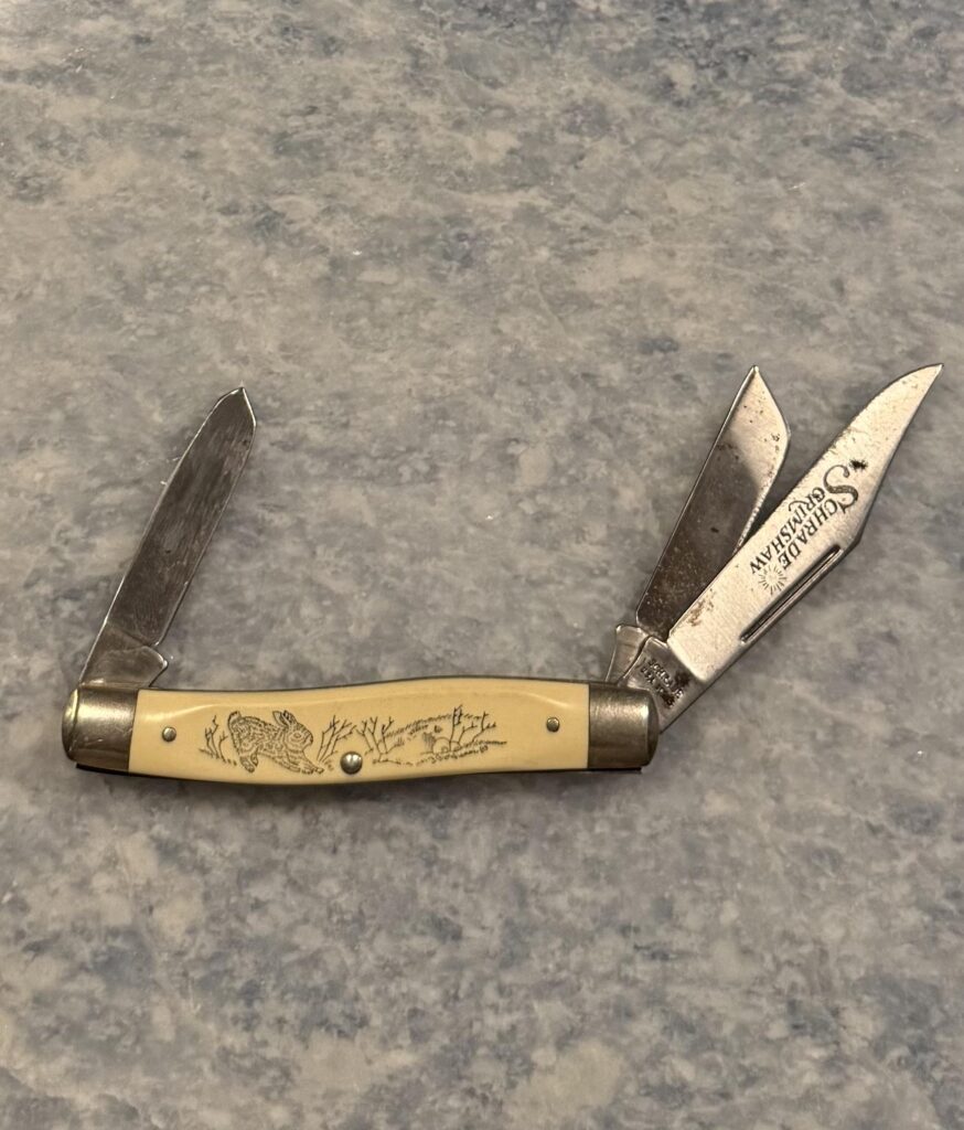 Is There Anything Special About this Schrade 3-Blade Rabbit Engraving?