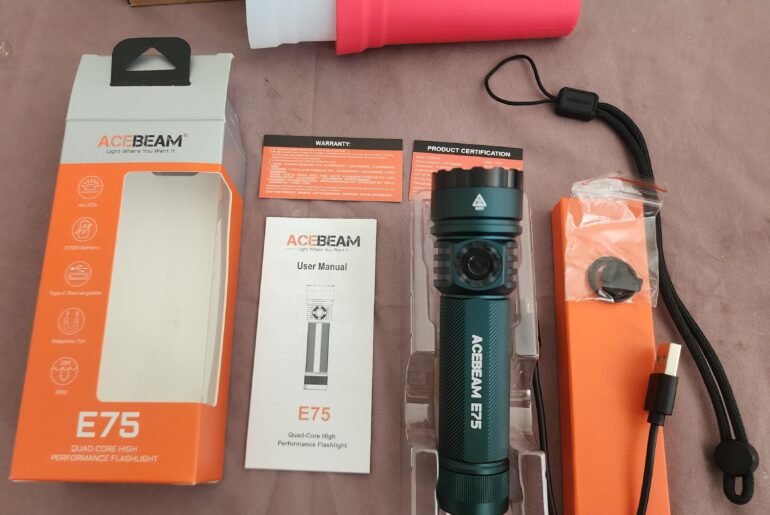 My new Acebeam E75 Teal (Nichia 519A) Finally in hand!​