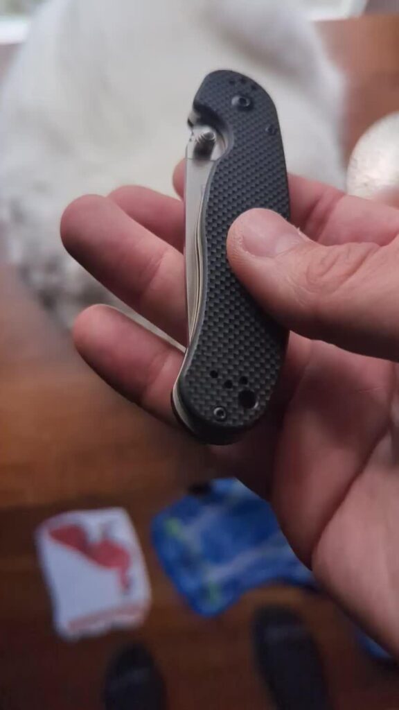 NKD: Magnacut Ontario Rat 1.5 and I don't know what the haters were talking about....this thing is practically perfect. G10 IS a tad overly grippy but the grind is perfect and it flies open with ease. Love it so much my hand has a stroke 🤣