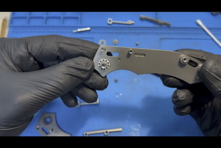 RailLock folding knife assembly