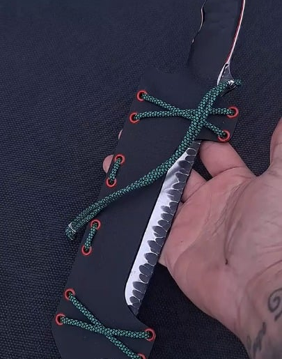 Would you trust this in a zombie apocalypse?🧟🤣Handmade,leaf spring steel,G10