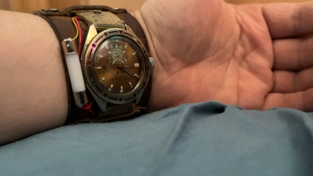 Ever wanted a light on your old mechanical watch?I did so this is my metro 2034 inspired Frankenstein