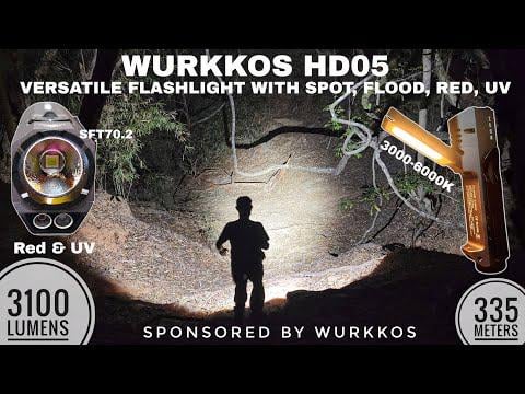 [2026] Wurkkos HD05 - Powerful Versatile 21700 Flashlight: Spotlight, Fl...