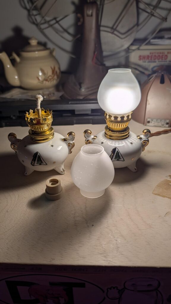 Converting 1960s oil lamps