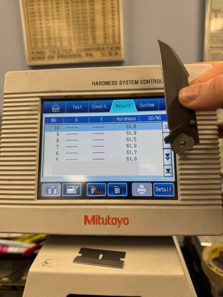 4-27-2026 Hardness Results. Tungsten Carbide!