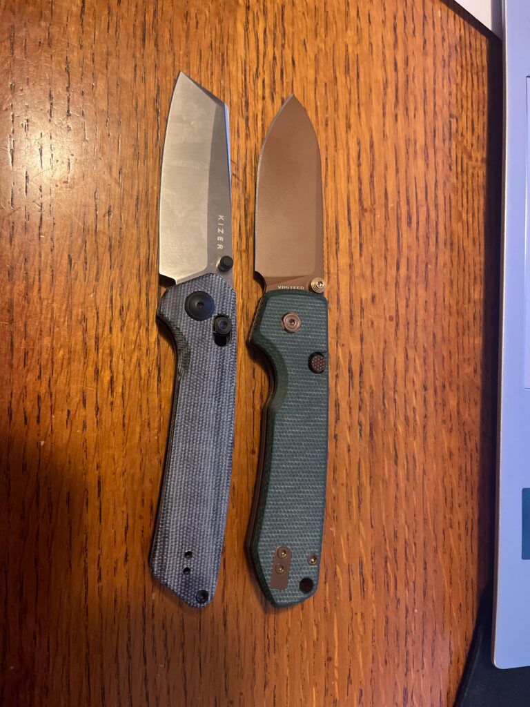 New Kizer and returned a Vosteed Kroc. Flick areas is too sharp reaching in pocket. Porcupine kinda looks half way too?