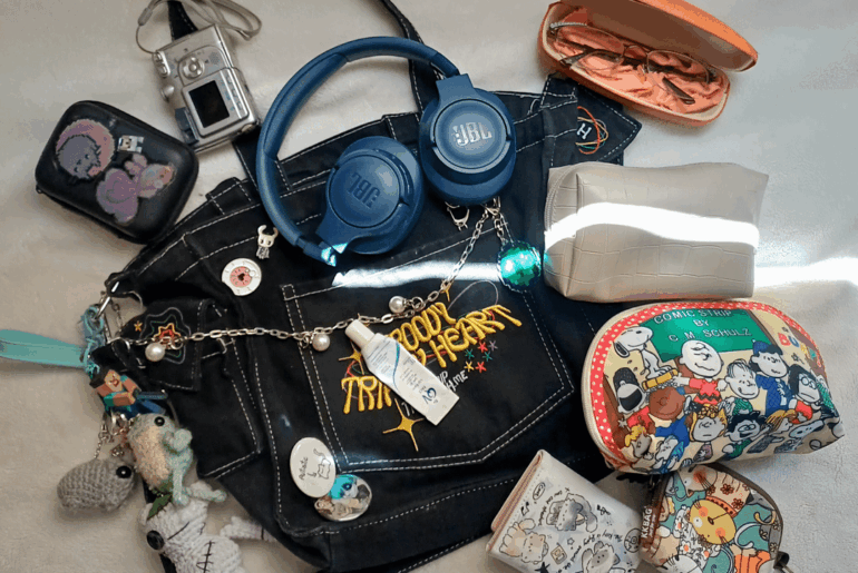 my friends always make fun of my bag