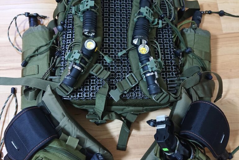 I attached a flashlight to my backpack. Season 2