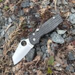 Chopped, button operated Spyderco PM2