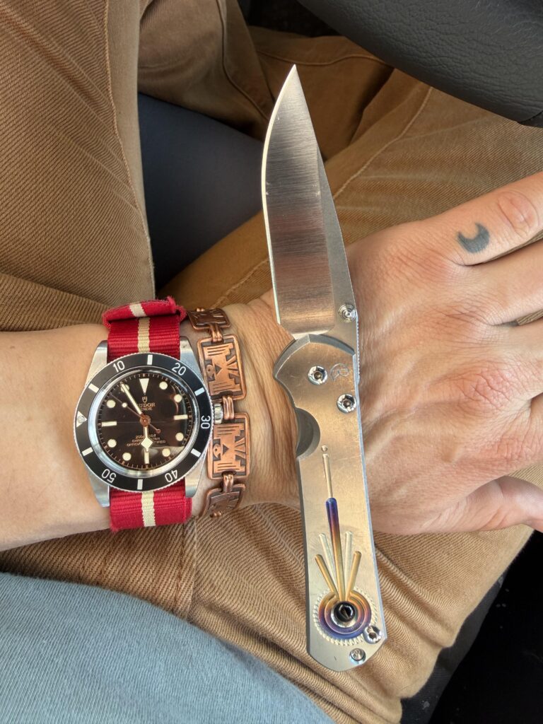 Tudor Black Bay on Nato Strap with Mini Sebenza