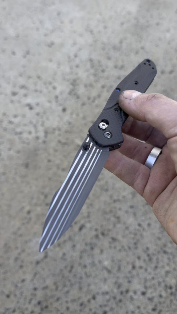 Bacon Stainless Damascus on a 940