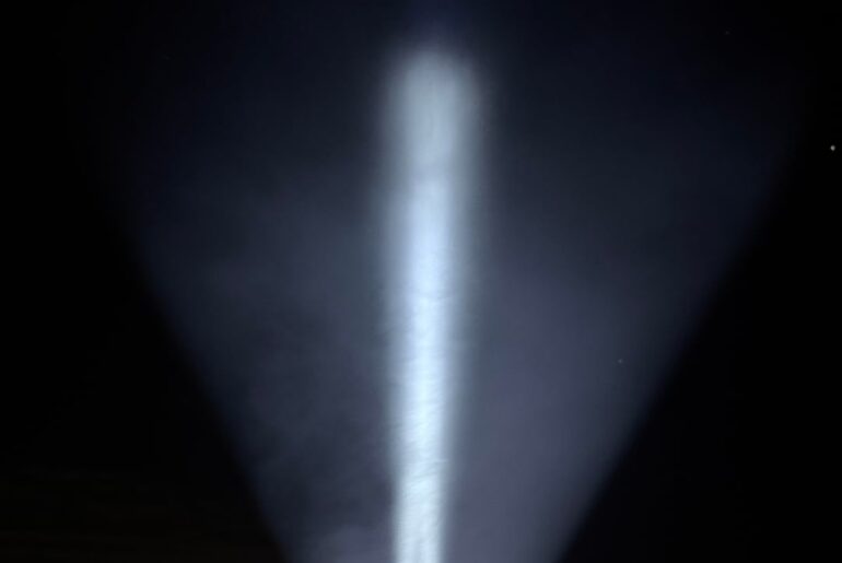 Low effort beams in the smoke from my chimney