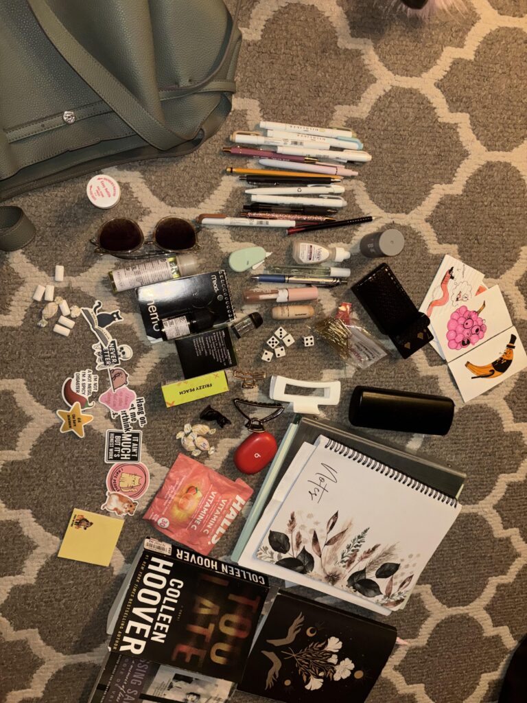 What can you tell about me with what’s in my bag :)