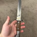 Got myself an interesting one; an M1892 Krag bayonet from 1901 that was converted into a fighting knife. There are apparently several known examples of this conversion, but it doesn’t seem to be known when or by whom it was done but consensus seems to be that it was done during either World War