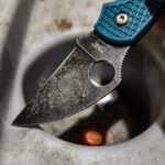 Lost my k390 DF in my house for nearly a year and when I found it it was covered in Rust spots (I live 10 minutes from the beach).. So I stone washed it.. Followed the directions for using vinegar as an etchant to a T but came out with the super weird results.. The K390