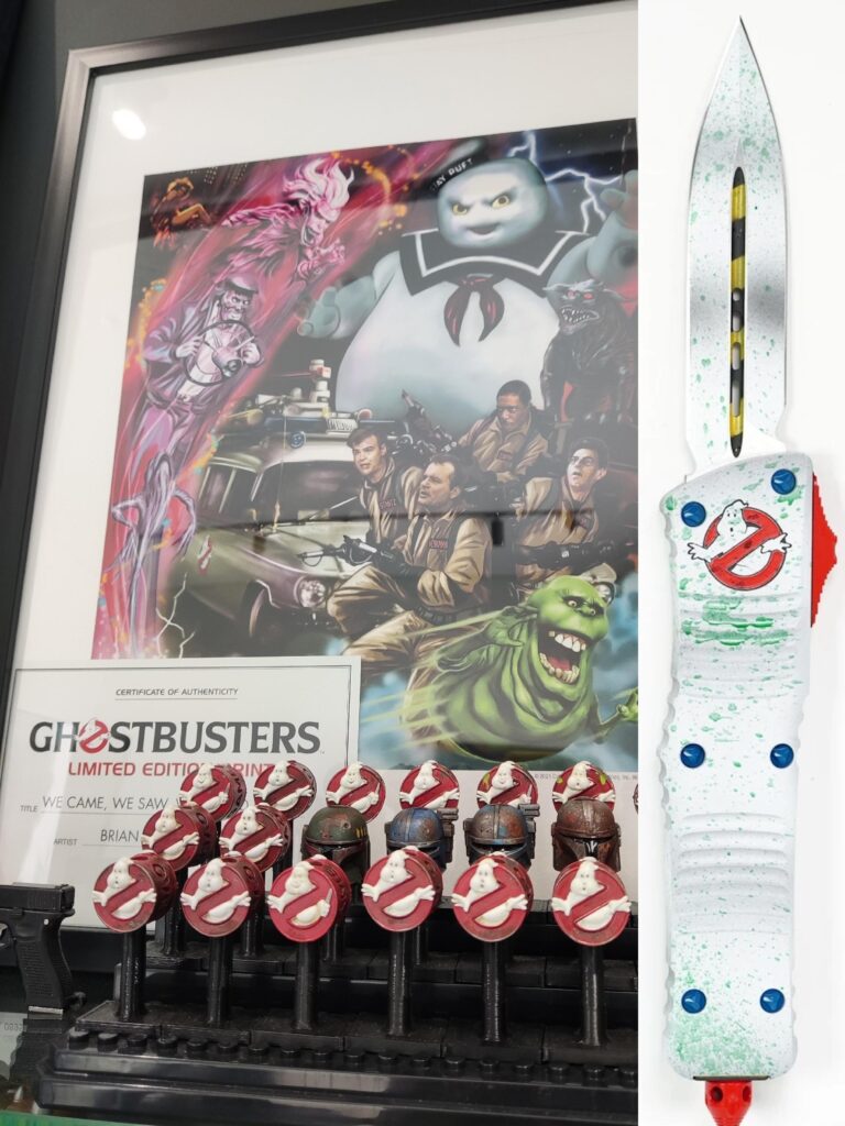 WIP lanyard beads for a Ghostbusters-themed Microtech