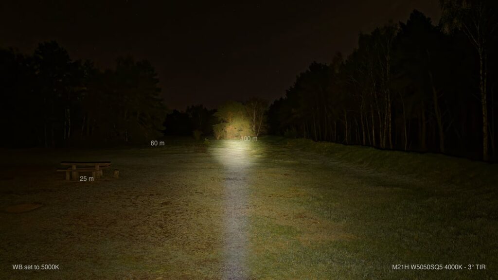 Convoy M21H W5050SQ5 4000K – a great thrower and all-rounder (beamshots and range)