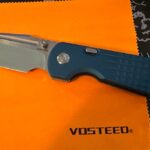 NKD! Vosteed hedgehog blue aluminum and s35vn steel. I gotta say I love that u got this. I miss the back flipper. Too many knives now have gone away from the back flipper. I missed it. Still my favorite deployment method.