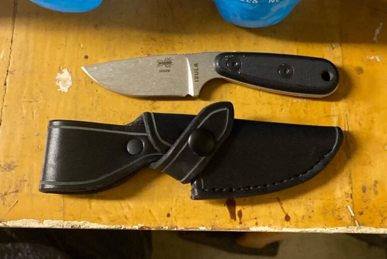 Got myself a custom leather sheath for my Izula