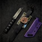 3.5" 80crv2 MKII with a Ito wrap over Knapped finish and my Electro-Apoc blade finish.