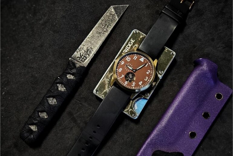 3.5" 80crv2 MKII with a Ito wrap over Knapped finish and my Electro-Apoc blade finish.