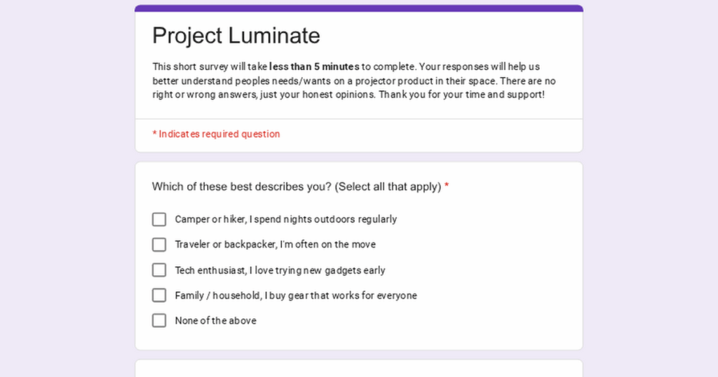 Would you use a flashlight that doubles as a portable projector? (Quick 2-min survey!)