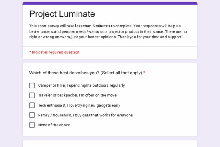 Would you use a flashlight that doubles as a portable projector? (Quick 2-min survey!)