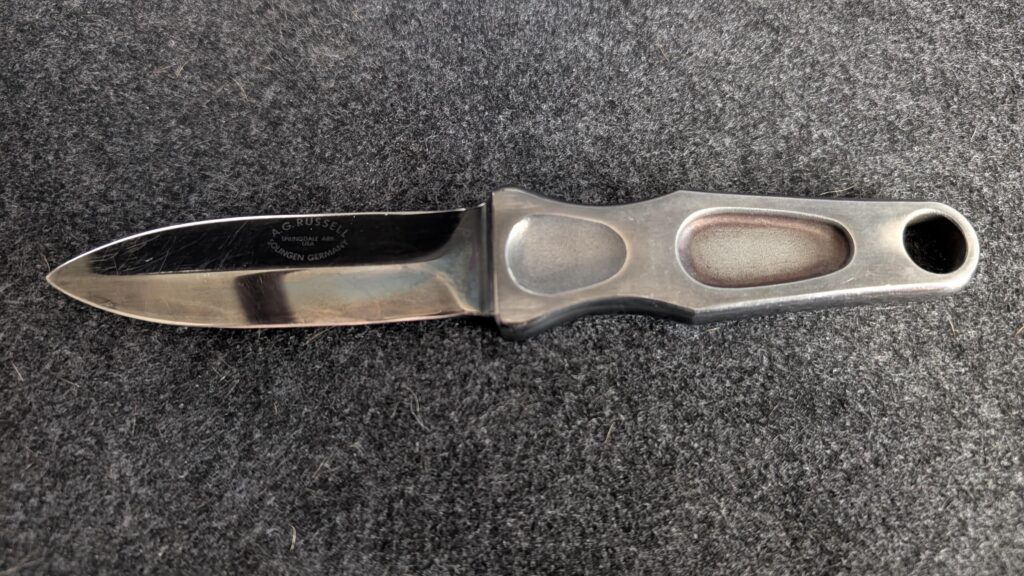 Just sharing my A.G. Russel Sting that my father gifted to me. He had since the late 1970s. I just think it's a pretty cool looking knife.