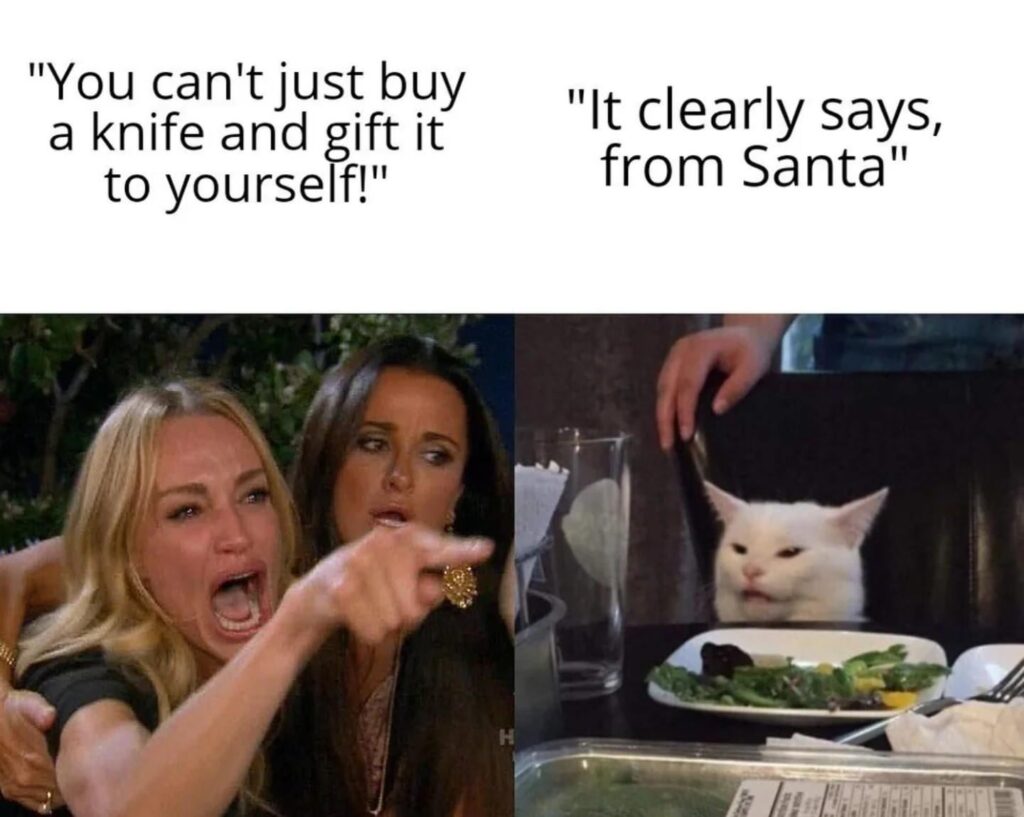 I mean it says from santa