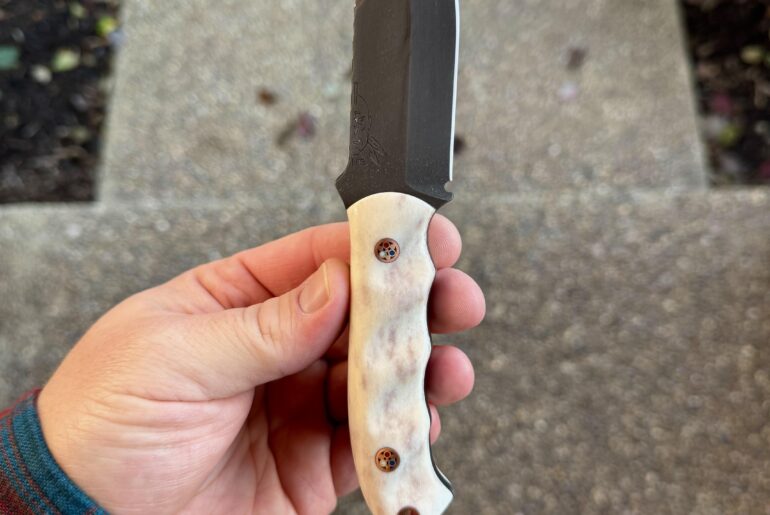 Today’s Blade: Half Face Blades Disaster Cub /// Elk Antler /// Patriot Pins 🦌 🇺🇸 #NKD