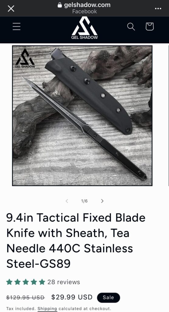 Gelshadow Boot Knife