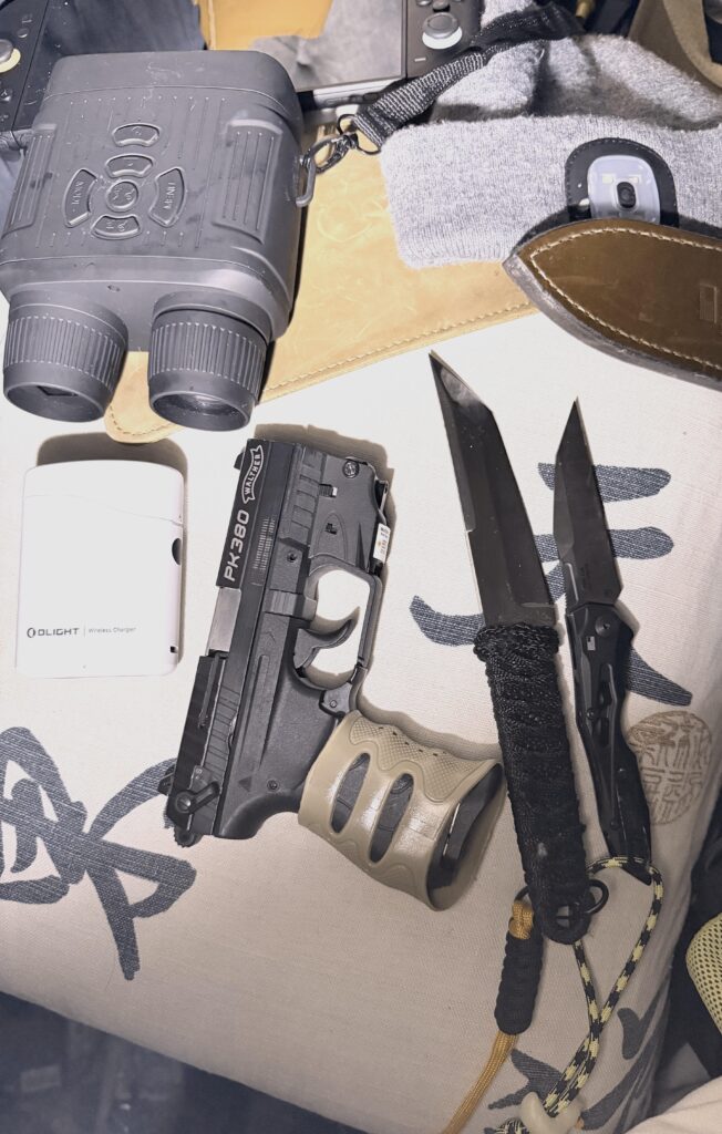 Someone or something was bumping around outside and woke me up