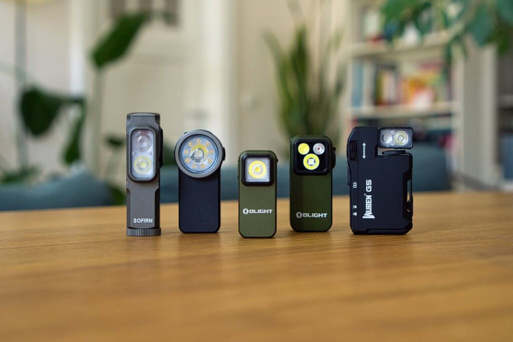 Clip flashlight comparison: beamshots, range & thoughts (Oclip, Oclip Pro, HD03, ST10, G5)