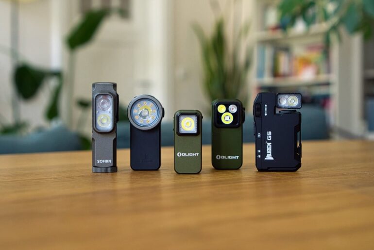 Clip flashlight comparison: beamshots, range & thoughts (Oclip, Oclip Pro, HD03, ST10, G5)