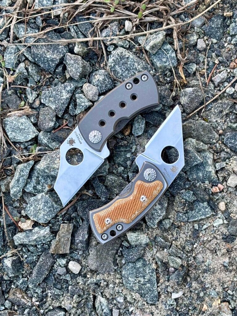 Spyderco McBee - custom micarta overlay, straight spine, sharpening choil