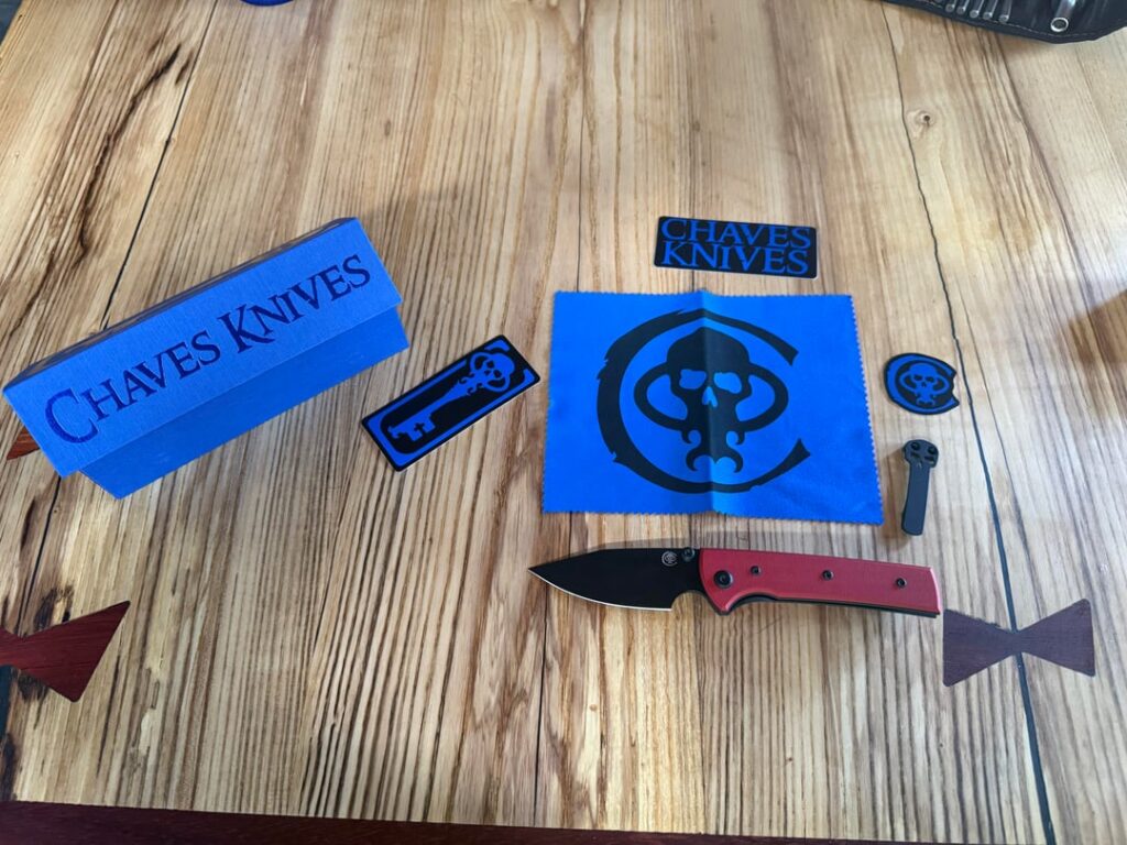 My first Chaves! And my first red knife as well.