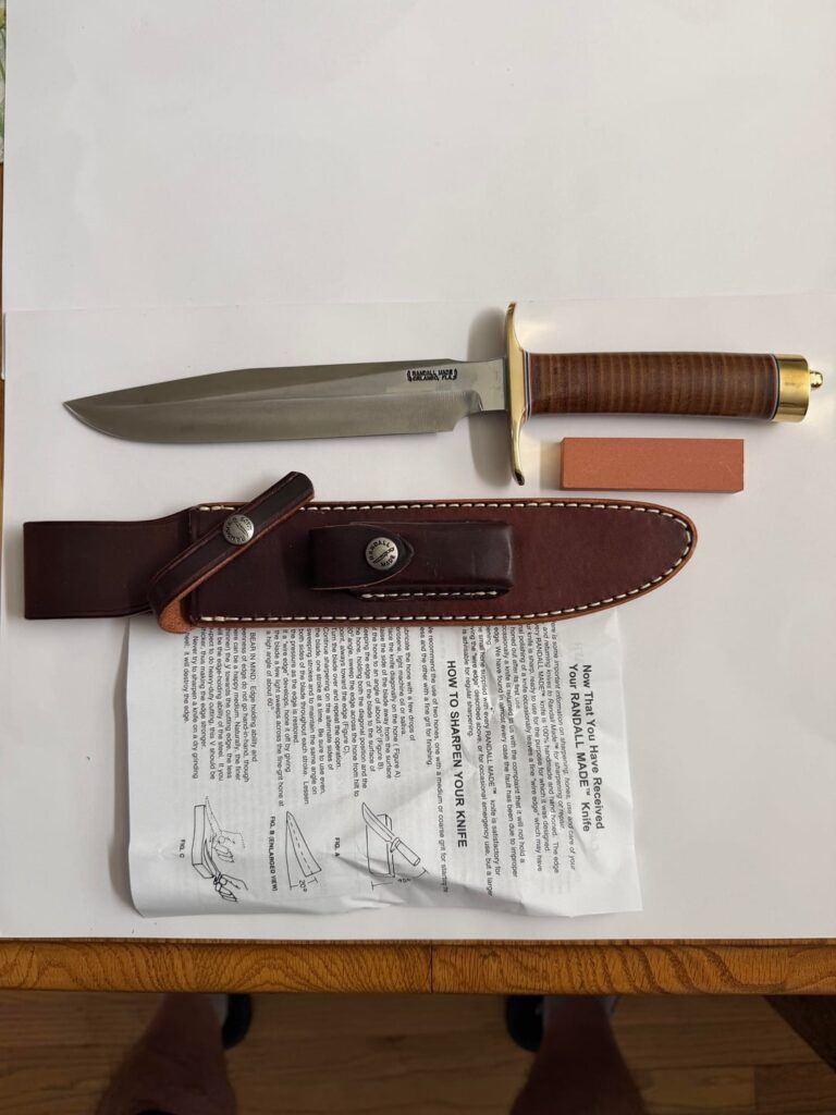 6 years ago I placed 3 orders with Randall Made Knives. This is my second order 4-24-2020 - received 4-11-2026 Model #1-8" ALL-PURPOSE FIGHTING, Brass Butt Cap