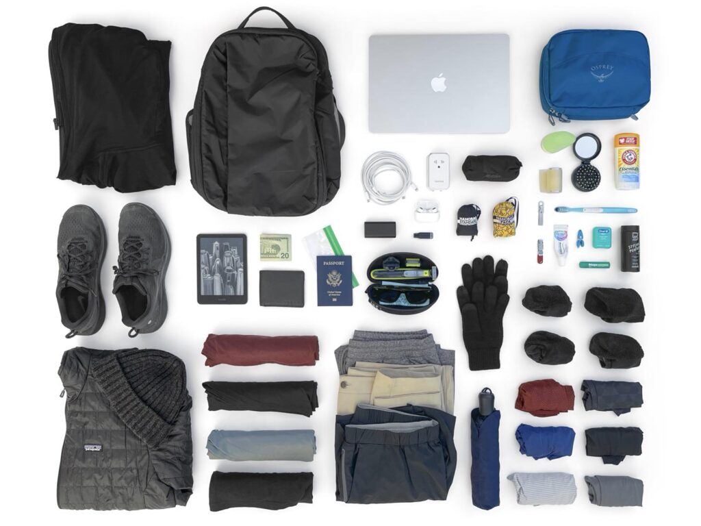 Everything I packed to travel around the world