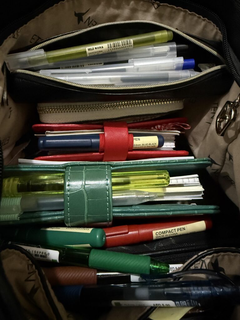 My bag is like a giant pen case