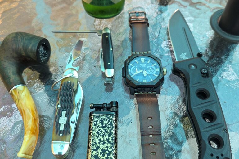 Friday afternoon grilling steaks carry