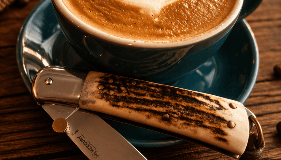 Mercury Hunting Lockback stag Knife